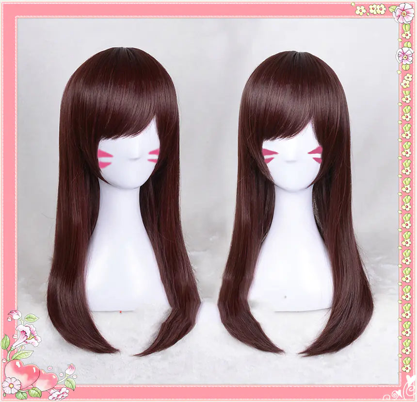 D.Va Songhana Chestnut Cosplay Wig