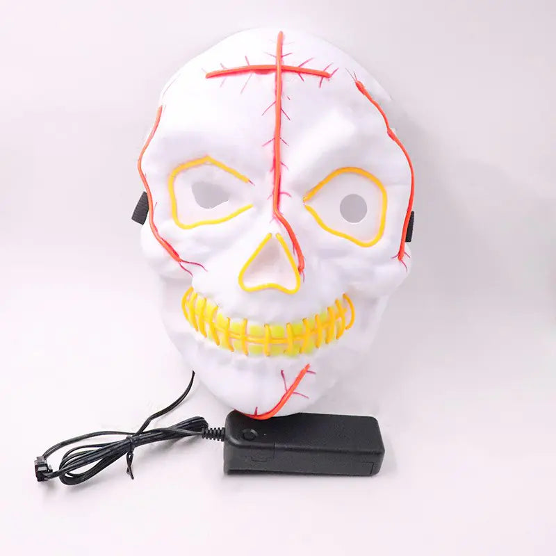 LED Skull Mask with Creepy Blood Effects for Halloween