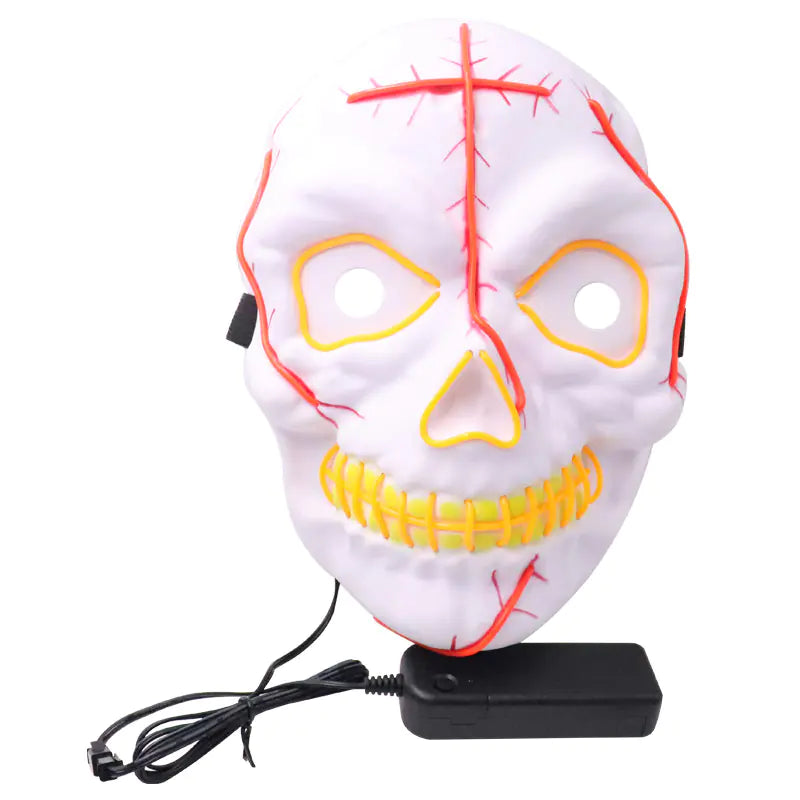 LED Skull Mask with Creepy Blood Effects for Halloween