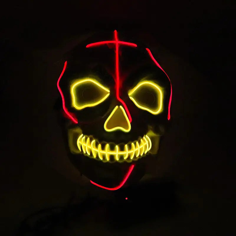LED Skull Mask with Creepy Blood Effects for Halloween