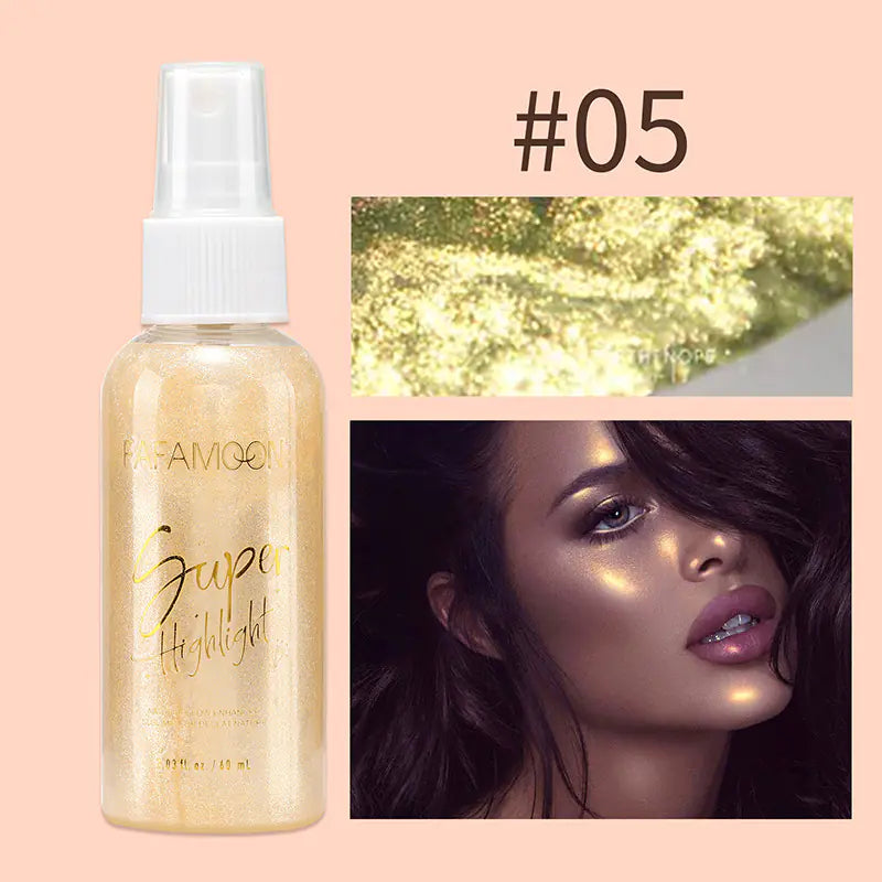 Body Highlighter Spray with Shimmering Color Effects