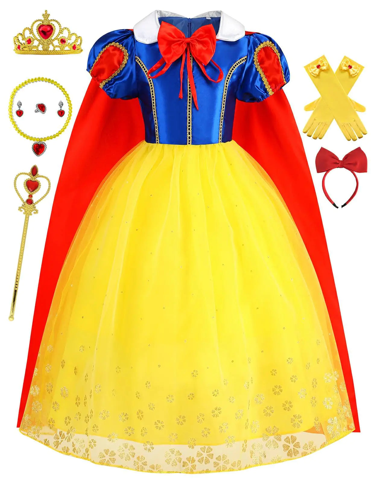 isswya Princess Dresses for Girls Princess Costume Halloween Christmas Party Cosplay Outfits 3T