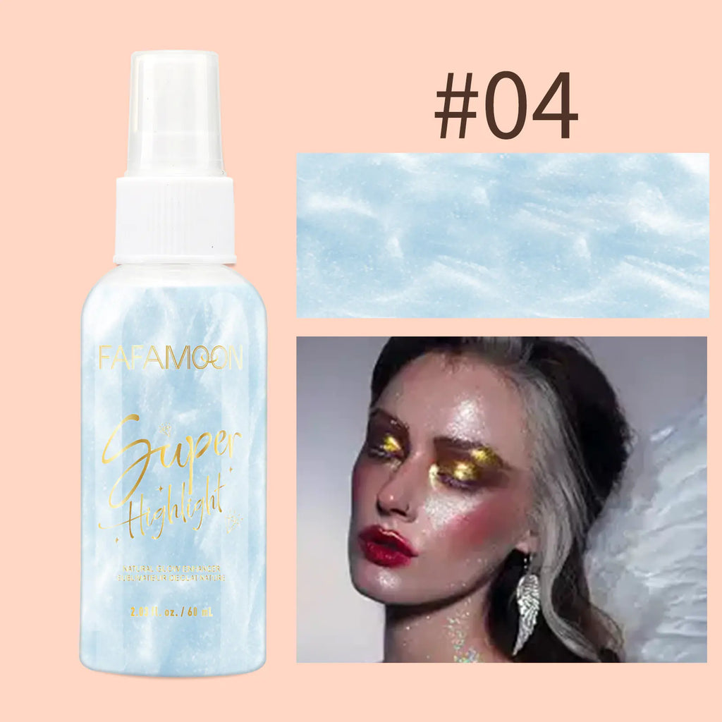 Body Highlighter Spray with Shimmering Color Effects