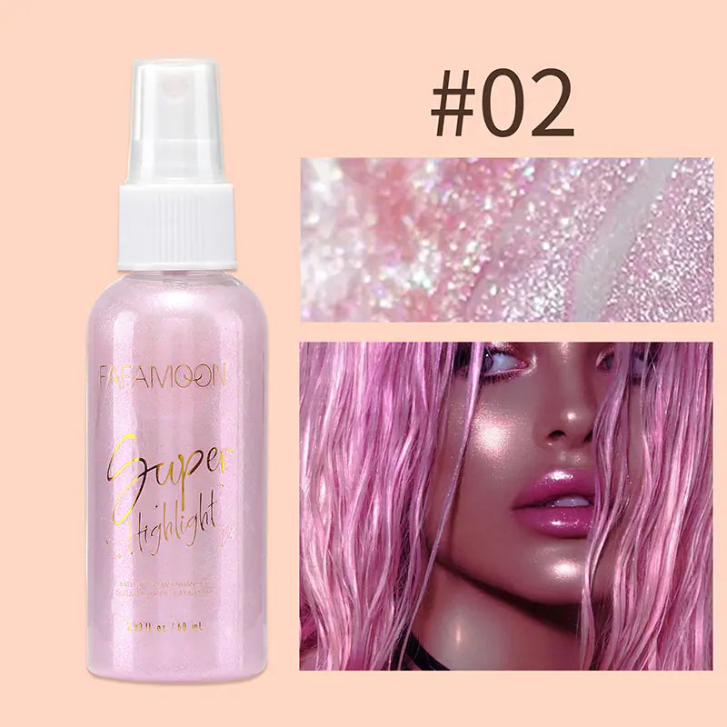 Body Highlighter Spray with Shimmering Color Effects