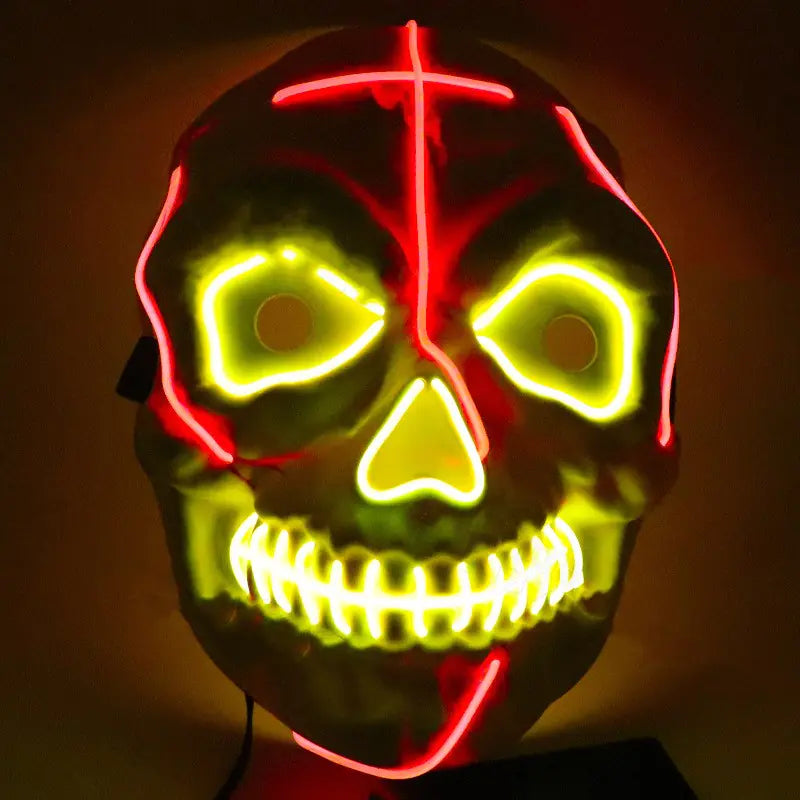 LED Skull Mask with Creepy Blood Effects for Halloween