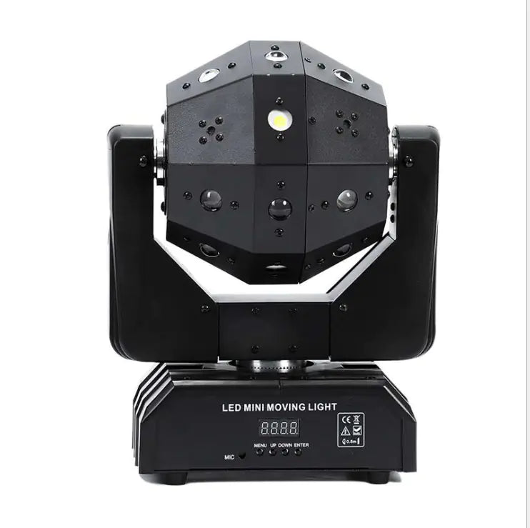 Dual-Head Beam Light with Rotating Laser Effects