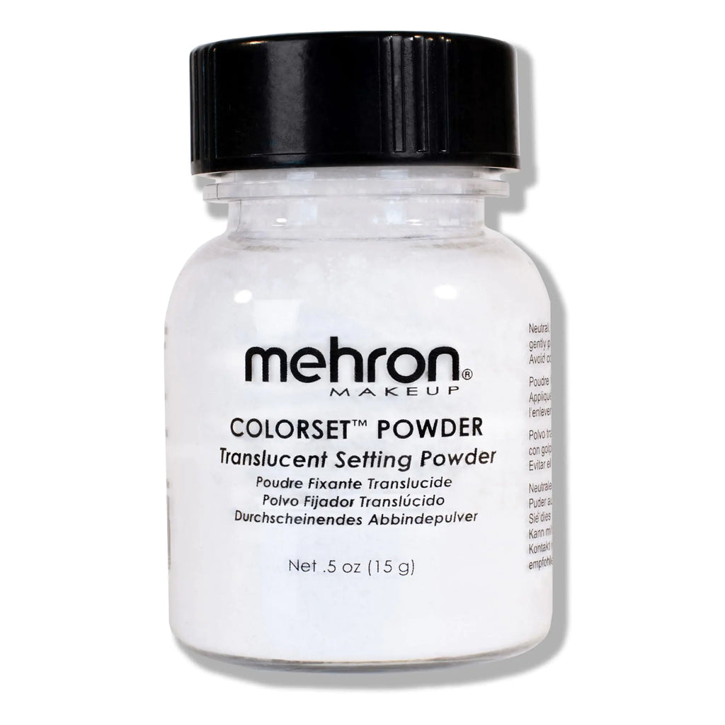 Mehron Makeup Colorset Powder | Translucent Powder Setting Powder | Face Powder For Special Effects Halloween & Film 0.5 oz (14 g)