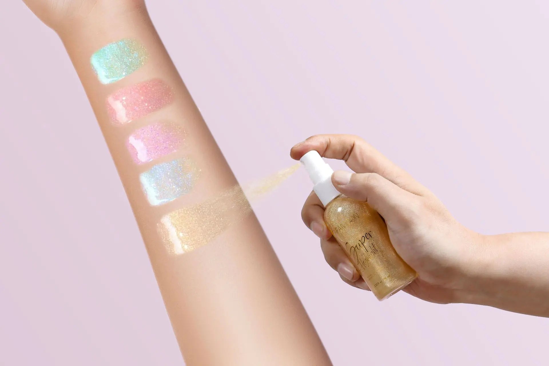 Body Highlighter Spray with Shimmering Color Effects