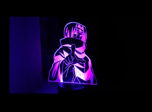 Sasuke Naruto 3D Night Light with Colorful Effects
