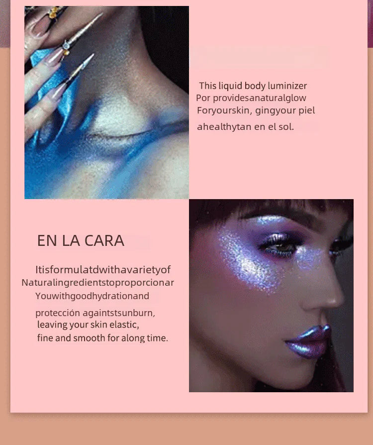 Body Highlighter Spray with Shimmering Color Effects
