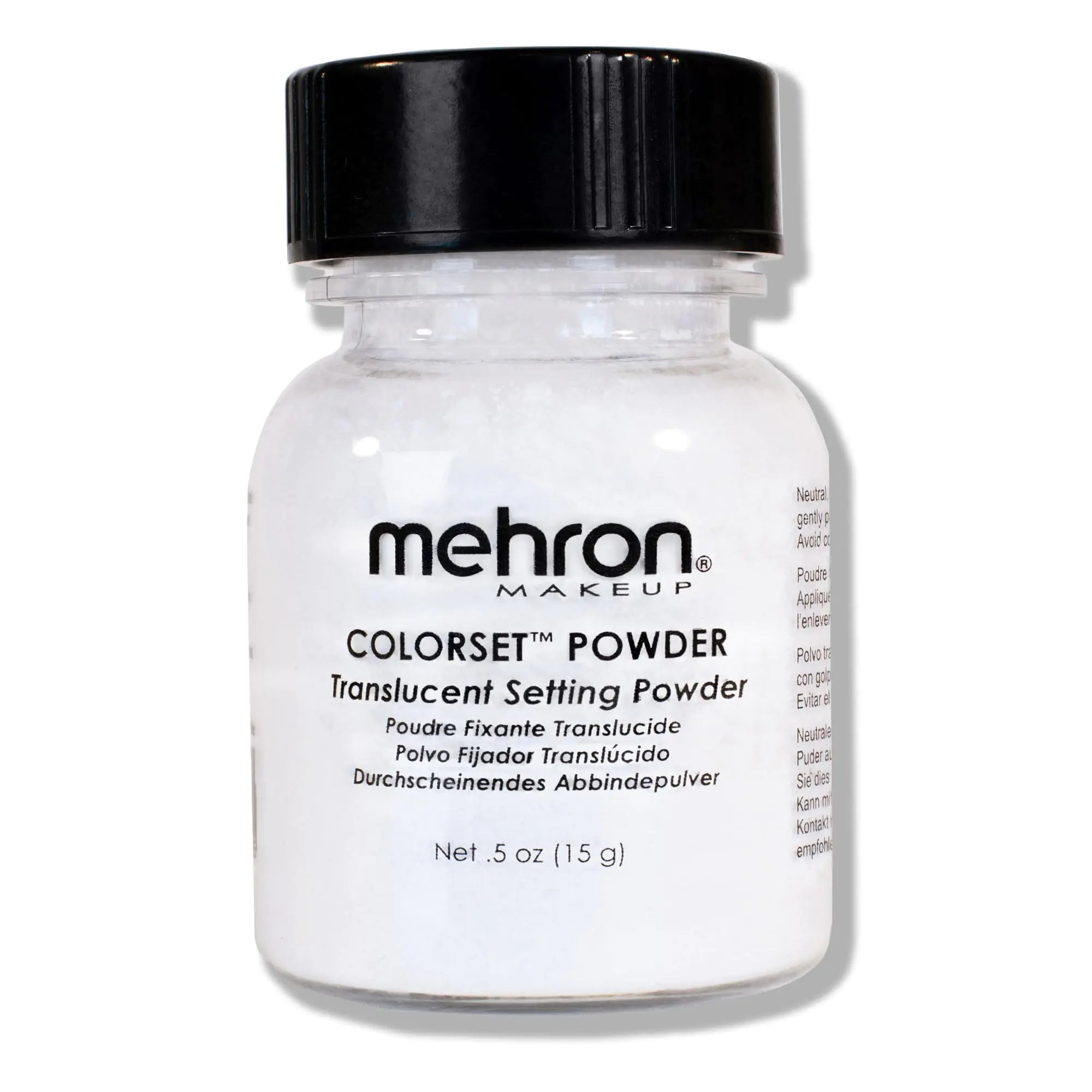 Mehron Makeup Colorset Powder | Translucent Powder Setting Powder | Face Powder For Special Effects Halloween & Film 0.5 oz (14 g)