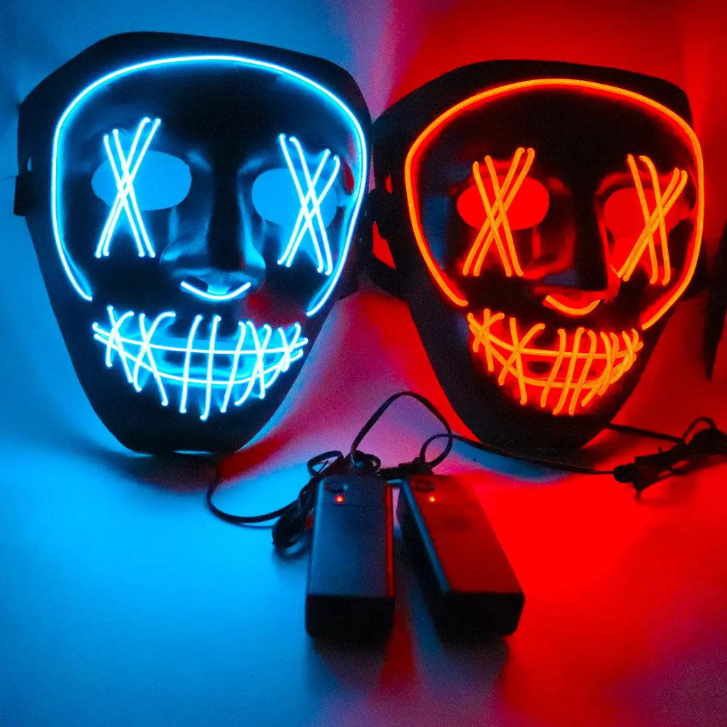 LED Halloween Mask with Flashing Blood Effects