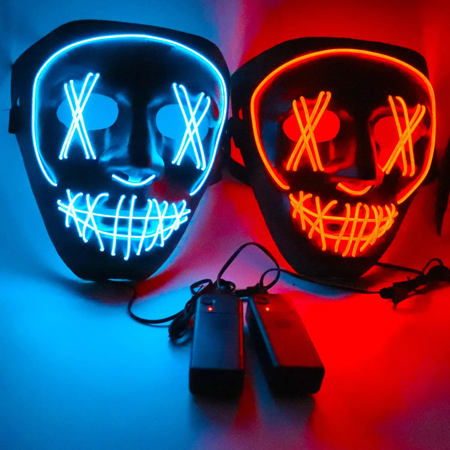 LED Halloween Mask with Flashing Blood Effects
